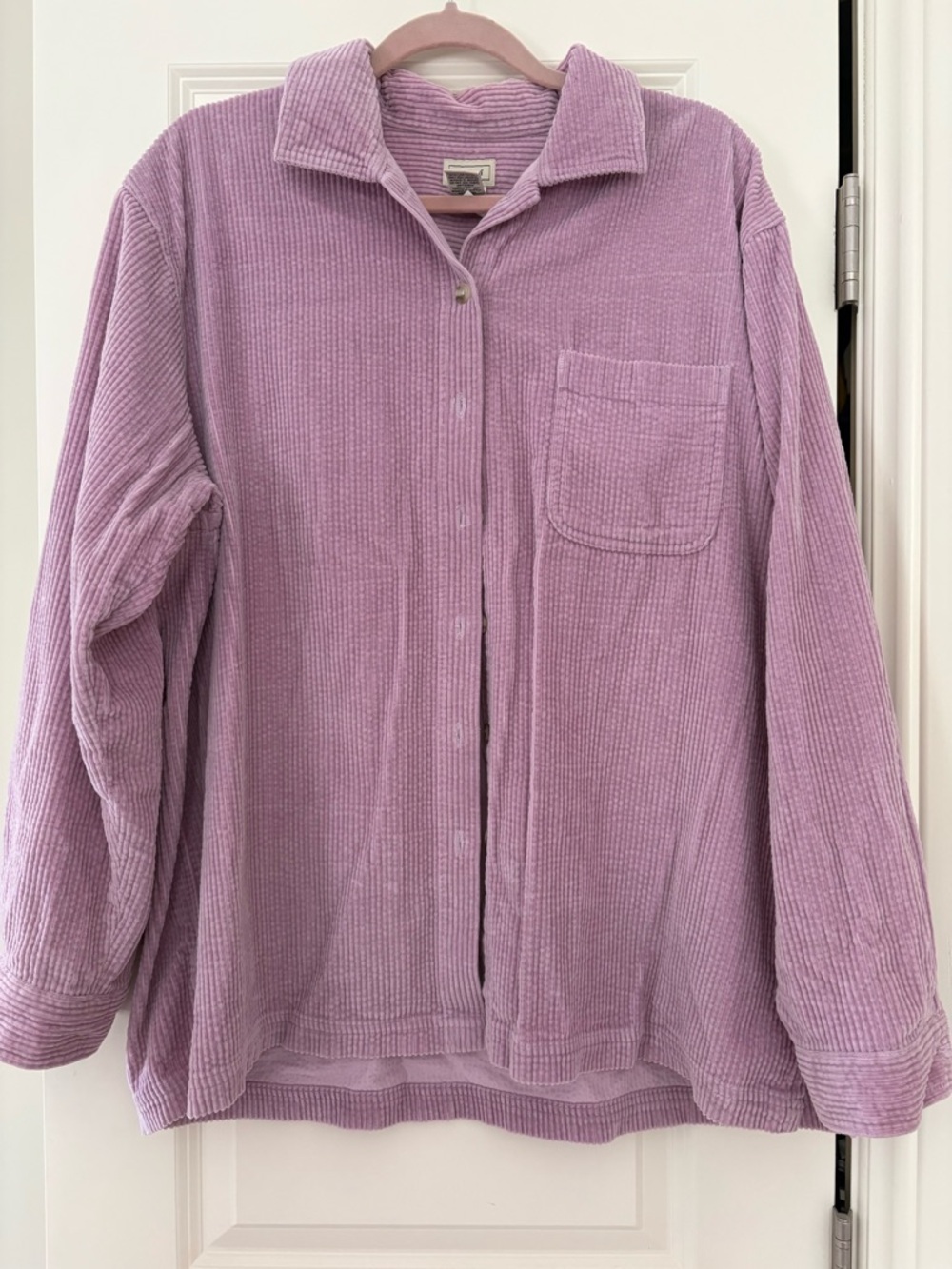 L.L. Bean Lavender Corduroy Button-Up Jacket